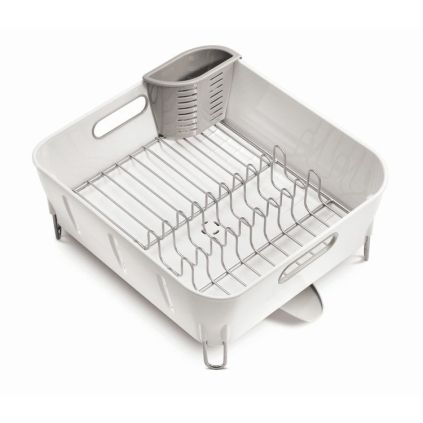 Plastový odkapávač nádobí Compact, bílá