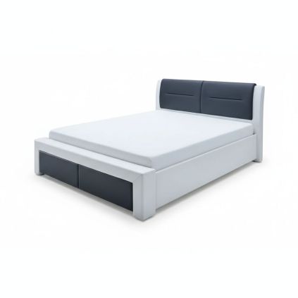 Postel Cassandra S 140 × 200 cm, bílá / černá