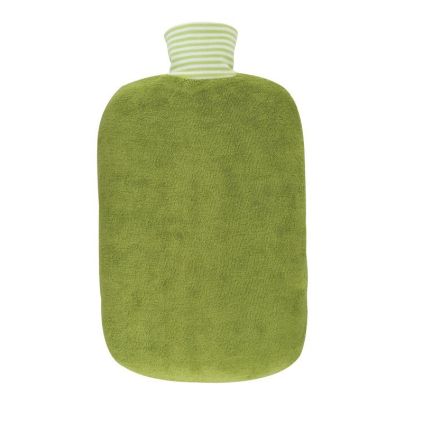 Termofor Hugo Frosch Classic v obalu z bio bavlny, 2 l, zelená