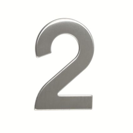 Domovní číslo "2", RN.95L, nerez