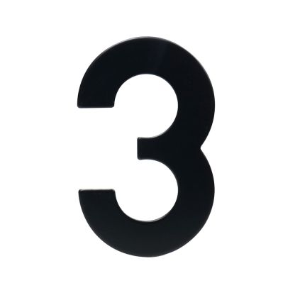 Domovní číslo "3", RN.95L, černá