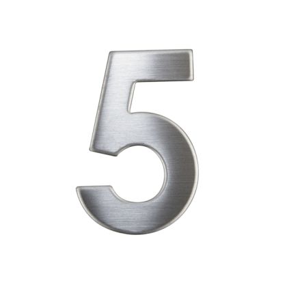 Domovní číslo "5", RN.75L, nerez