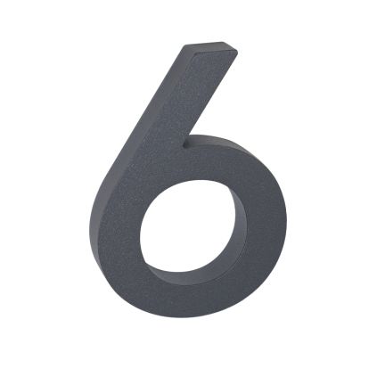Domovní číslo "6", RN.100LV, strukturované, antracit