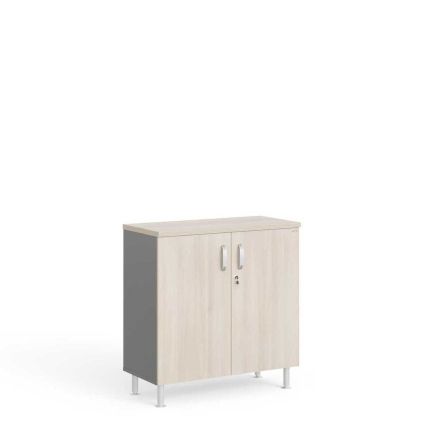 Nízká skříň Manager LUX 90 x 43 x 93 cm, akát světlý / šedá