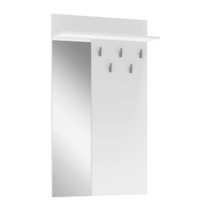 Věšákový panel Lima se zrcadlem, bílá