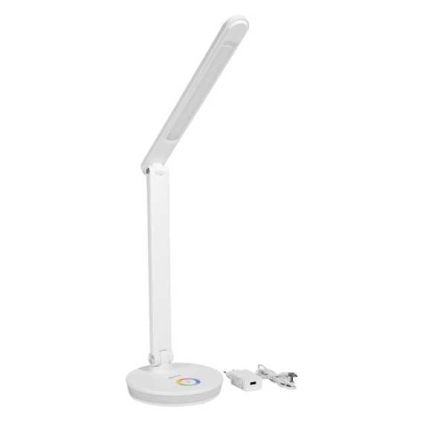 Stolní lampa Platinet 12 W, RGB osvětlení + USB, bílá