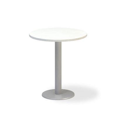 Jednací stůl ProOffice, průměr 70 cm, bílá