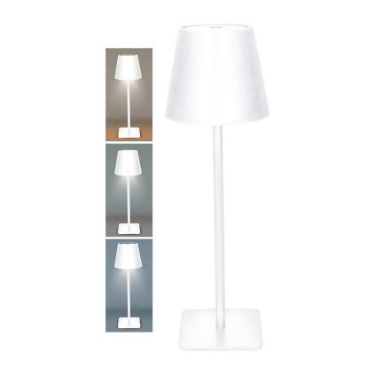 LED stojací lampička WO69 nabíjecí, bílá