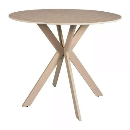 Jídelní stůl Talia 90 cm, kámen / krémová