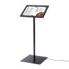 Menuboard s LED vitrínou 2 x A4, černá