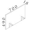 Paraván Visio LUX 70 cm, šedá