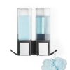 Dávkovač mýdla Compactor Edge, 2 x 500 ml, černá