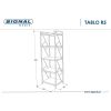 Regál Tablo III, dub / tmavě hnědá