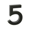 Domovní číslo "5", RN.100LV, broušené, černá