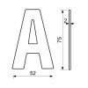 Domovní číslo "A", RN.75L, černá