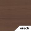 Výškově nastavitelný stůl OfficeTech Long, 260 x 80 cm, šedá podnož, ořech