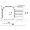 Dřez SINKS CLP-D 800, celoplošný, nerez