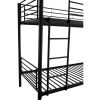 Postel Bunky 90 x 200 cm, patrová, černá