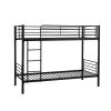 Postel Bunky 90 x 200 cm, patrová, černá