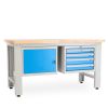 Dílenský stůl Solid OAK-14, 150 cm, 2 závěsné boxy, dub