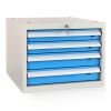 Dílenský stůl Solid MDF-04, 150 cm, závěsný box, černá