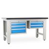 Dílenský stůl Solid MDF-32, 150 cm, 2 závěsné boxy, černá