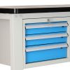 Dílenský stůl Solid MDF-33, 180 cm, 2 závěsné boxy, černá