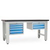 Dílenský stůl Solid MDF-42, 180 cm, 2 závěsné boxy, černá