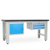 Dílenský stůl Solid MDF-12, 180 cm, 2 závěsné boxy, černá