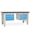 Dílenský stůl Solid MDF-34, 180 cm, 2 závěsné boxy, černá