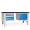 Dílenský stůl Solid MDF-31, 180 cm, 2 závěsné boxy, černá