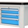 Dílenský stůl Solid MDF-13, 180 cm, 2 závěsné boxy, černá