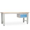 Dílenský stůl Solid OAK-02, 210 cm, závěsný box, dub