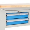 Dílenský stůl Solid OAK-20, 210 cm, závěsný box, dub