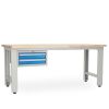 Dílenský stůl Solid OAK-20, 210 cm, závěsný box, dub