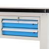 Dílenský stůl Solid MDF-02, 210 cm, závěsný box, černá