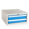 Dílenský stůl Solid MDF-20, 210 cm, závěsný box, černá