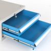 Dílenský stůl Solid MDF-20, 210 cm, závěsný box, černá