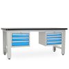 Dílenský stůl Solid MDF-34, 210 cm, 2 závěsné boxy, černá