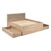 Postel Rustico 160 x 200 cm, dub artisan
