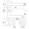 Chytrá klika Smart Touch Handle H03, stříbrná