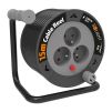 Prodlužovací kabel na bubnu 3Z - 15m, černá
