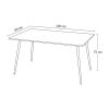 Jídelní set Osidda 4+1, bílá / zelená