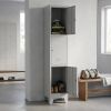 50442 4 kovova satni skrinka 3 boxy 38 x 45 x 195 cm pevne nohy otocny zamek svetle seda ral 7035